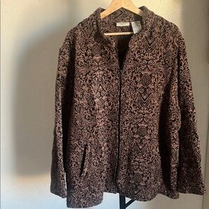 White Stag Brown and Black Bomber Jacket